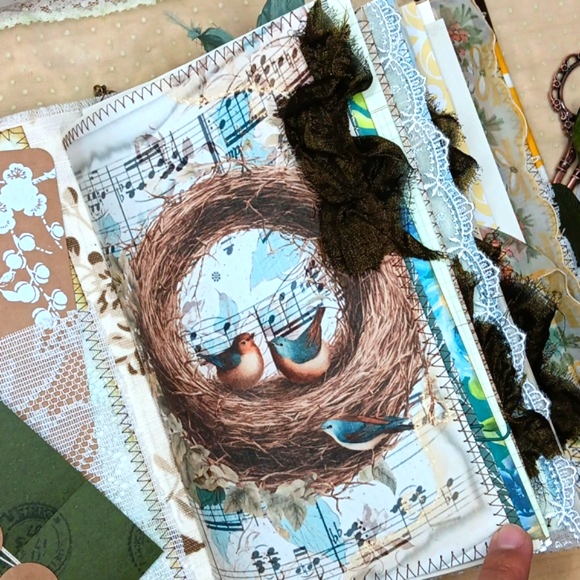 Feathered Beauty Handmade Junk Journal - Picture 4 of 13
